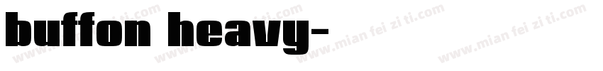 buffon heavy字体转换